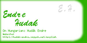 endre hudak business card